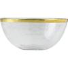 Clear Glass Gold Stroke Tableware Charger Plate Transparent Glass Dinner Cake Food Dessert Plate Bowl Set Table