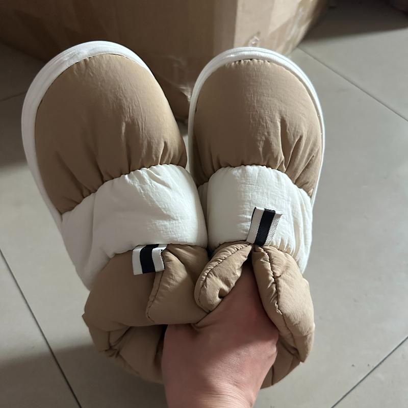 Fashion EVA Waterproof Indoor Slippers Women Men Winter Platform Shoes Warm Plush Kitchen Working Slippers Female Male Home Floor Slides