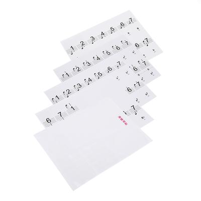 Etichette adesive per tasti bianchi rimovibili per tastiera elettronica per pianoforte a 88 tasti(Trasparente)