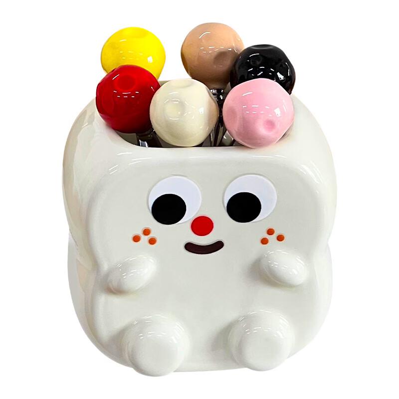 Ceramic Fruit Fork Holder with Picks