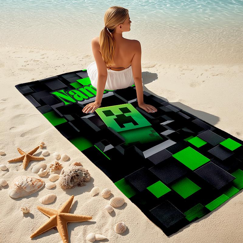 Personalized Sonic Adventure Beach Towel Microfiber Beach Towel Thin Absorbent for Beach Swimming Yoga Bath Sports. 091086