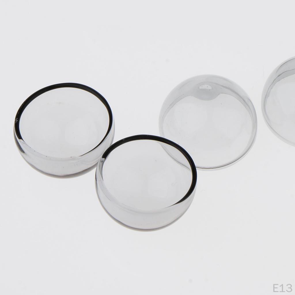 6 Pcs Pendant Charm Half Globe Glass Container for