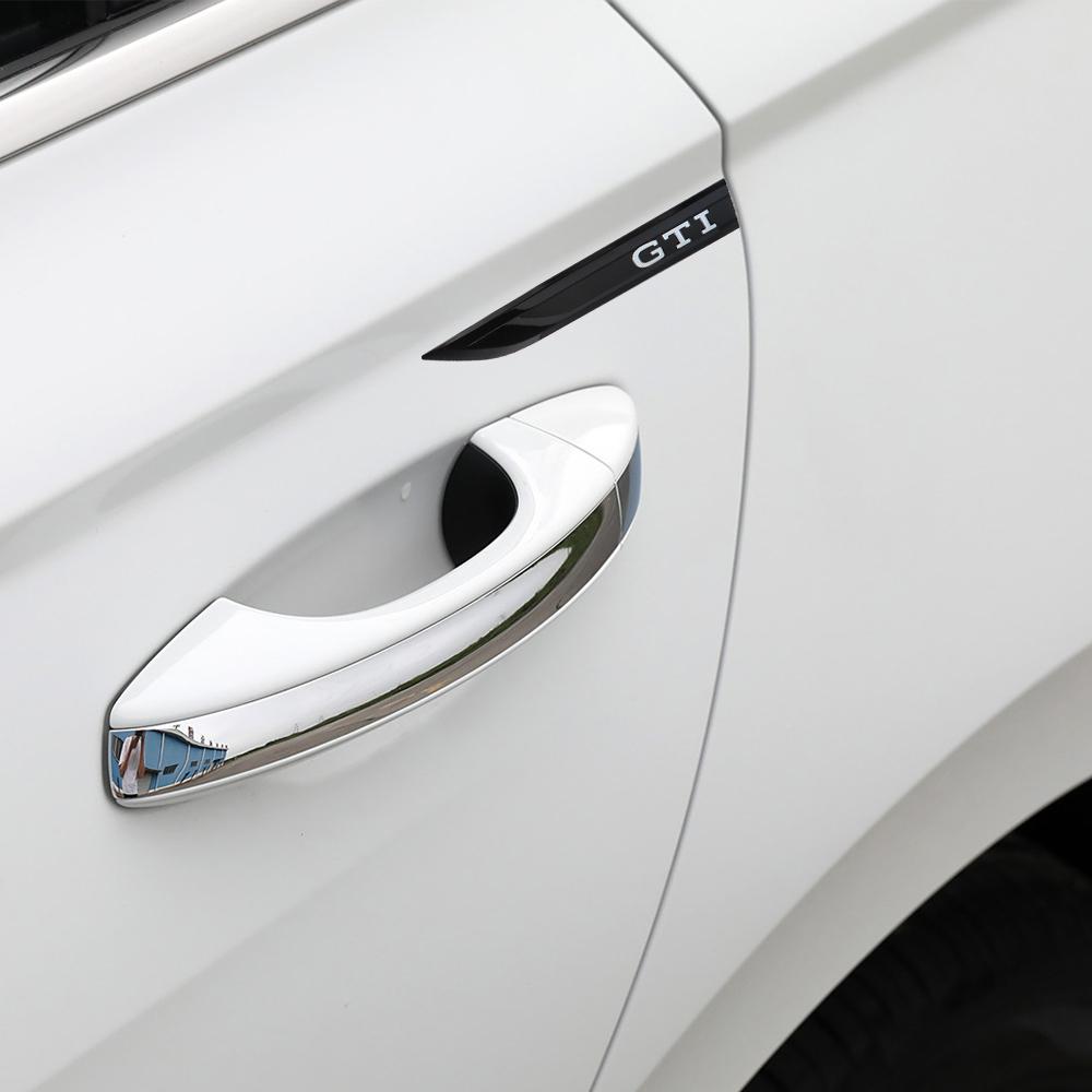 2026 Hot For VOLKSWAGEN VW 2pcs Car Fender Side Blade Emblem Sticker Auto Decorative Accessories For VW GTI GTD Golf 7 8 Polo Ti