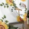 Sunflower Pattern Sheer Curtains For Living Room Kids Bedroom Tulle Curtains Kitchen Window Treatment Drapes