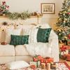 Weihnachts-Kissenbezug Plüsch Schneeflocke Weihnachtsbaum Gestickt Haar Wohnzimmer Sofa Kissen Festliche Party Dekoration Kissenbezug
