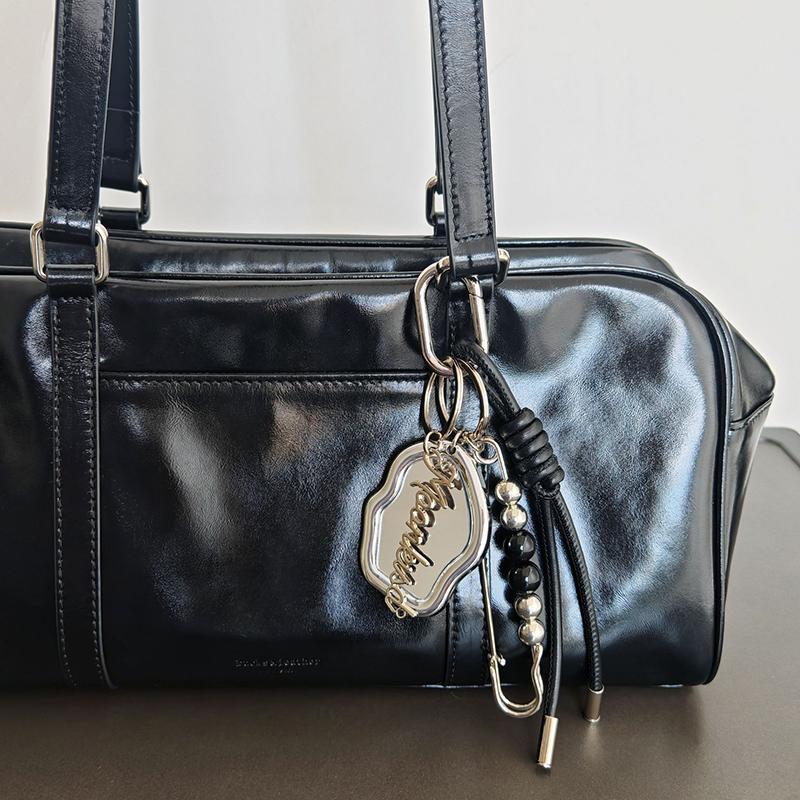 Modny wisior lustrzany pleciony sznurkowy brelok Y2K Kreatywny brelok Modny przypinka Metalowy uchwyt na klucze Zawieszki do torebki Klucze Akcesoria