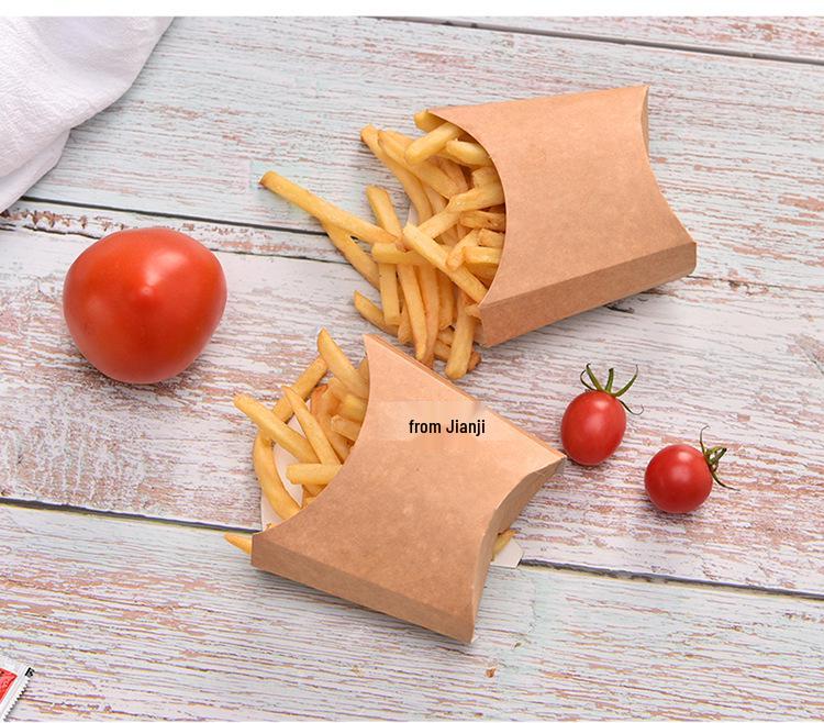 Disposable Kraft Paper French Fries and Snack Box