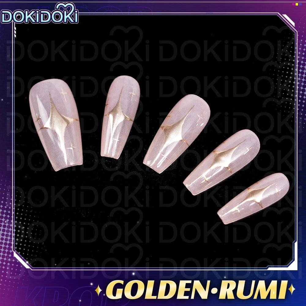 Nová Rumi Zoey Mira Paruka s krajkou vpředu DokiDoki Dámská Halloweenská Paruka 120cm Dlouhé Vlasy Rumi Cosplay Nehty Zoey Klobouk Zdarma W