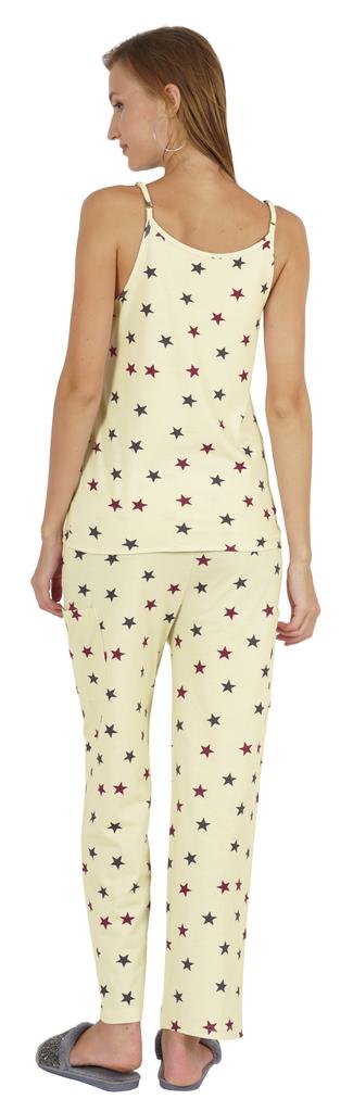 Inkmeso Women Sexy Nightwear Pj set with adjustable Spaghetti strap Sleepwear Pajama