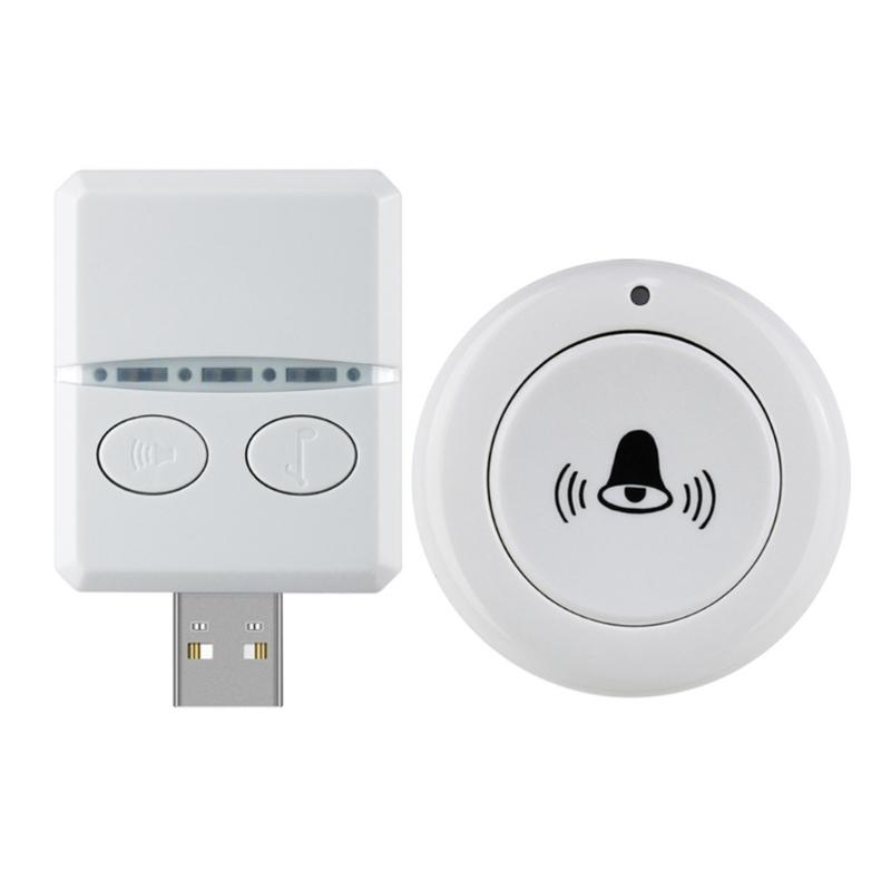 Power Wireless Doorbell with Adjustable Sound Level Long Distances Signal Elegant Designs for Household Use