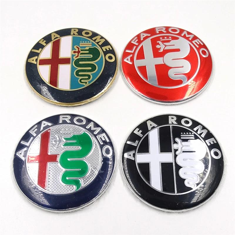Für Alfa Romeo 2026 Heißer Aufkleber 74MM Auto Front Heck Emblem Kofferraum Abzeichen Aufkleber Ersatz Zubehör für Alfa Romeo Logo Giulia 15