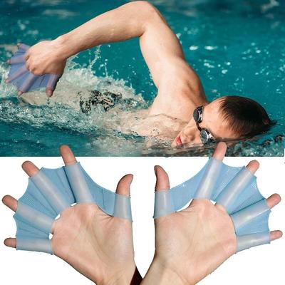 Silicone Swimming Fins Flipper Men Women Child Swim Pool Sport Professional Training Finger Hand Webbed Gloves Paddles Equipment