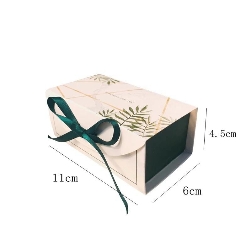 5/10 Stück Süßigkeitenbox Papier Weihnachtsgeschenk Verpackungsboxen mit Schleife für Hochzeitsgastgeschenke und Geburtstagsfeierdekorationen