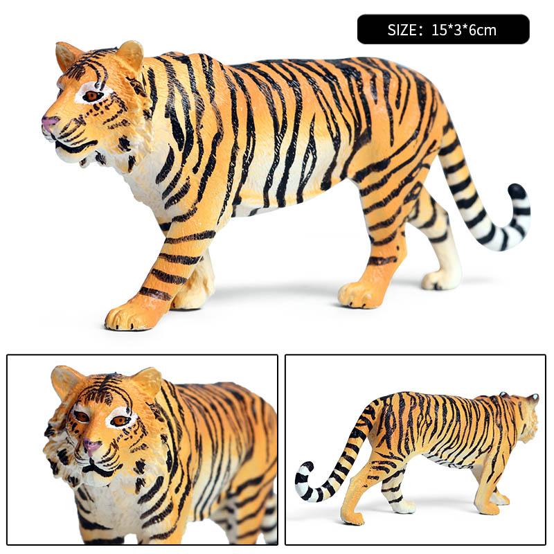Oenux Original African Wild Animals Simulation Savage Bengal Tiger Siberian Tiger White Tiger Lion PVC Model Educational Toys