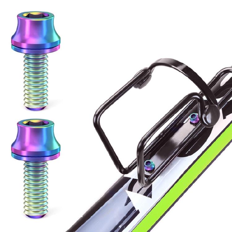 2Pcs Titaniums Alloys Bike Bottle Holder Screw M5x12mm Water Bottle Cage Bolts Hexagon Socket Head Bolts Screws Bike Part