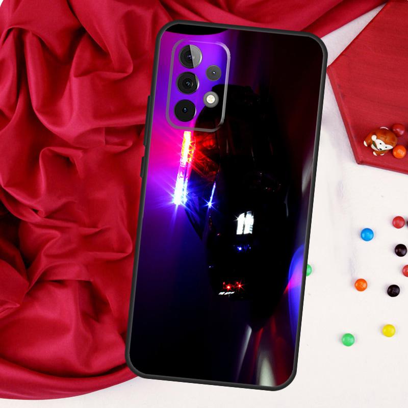 Police Cars Light At Night For Samsung Galaxy A52 A32 A22 A54 A14 A16 A26 A36 A56 A55 A35 A05 A06 A15 A53 A33 A13 Case