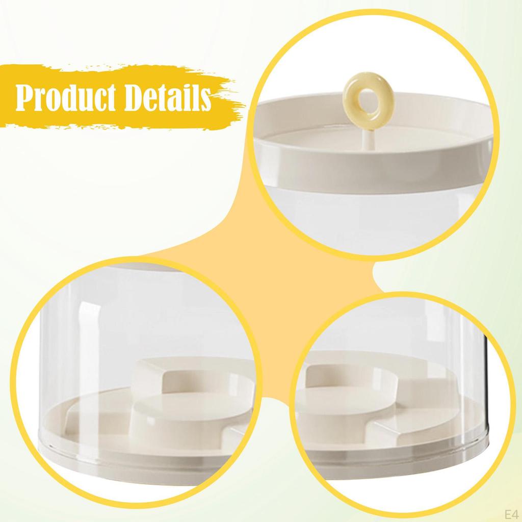 Clear Figure Display Case Stand Dustproof Elegant Protection Countertop Showcase Container