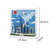 Non-Toxic 740Pcs Arab City Postcard Building Blocks Dubai Art Wall Hanging Bricks Home Decoration Ornaments Children Gifts 4929