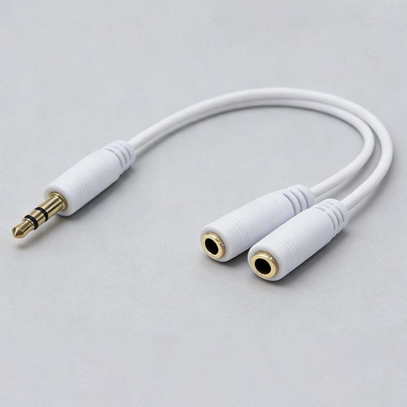 1PCS Headphone Splitter 3.5mm Extension Cable Audio Stereo Y Splitter (Hi-Fi Sound) 3.5mm Male To 2 Ports 3.5mm Female Spliter