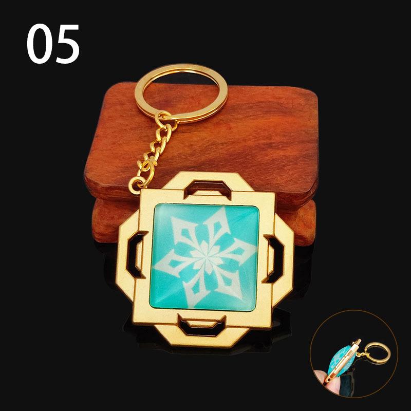 1PC KeyRing Ganyu Keychain Luminous Vision Lnazuma Game Genshin Impact Eye Of Original God Toy