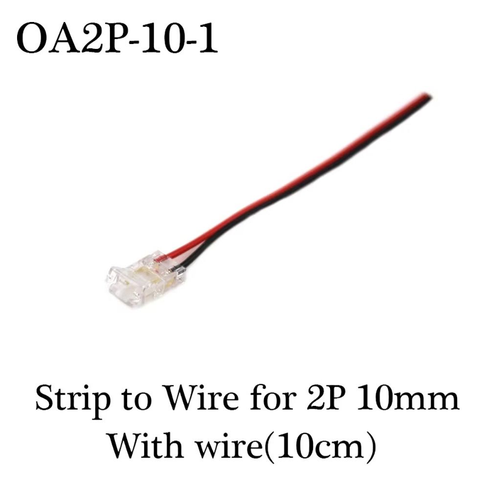 5Pcs/Set 2/3 Pin COB LED Wire Connector Strip To Wire Single Head Pin Connector Mini Buckle 8/10mm LED Strip Connectors