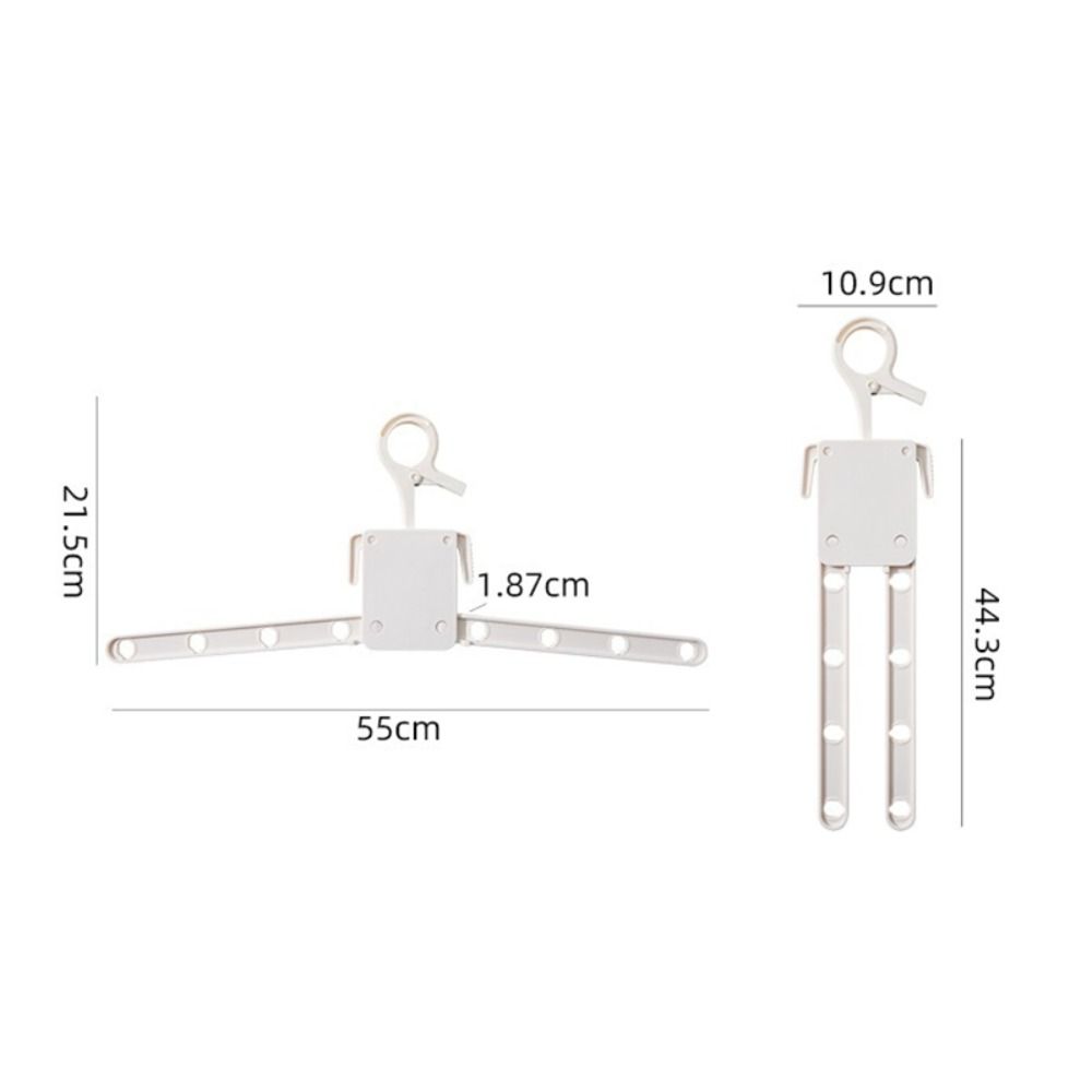 Durable Foldable Clothes Hanger 8-Hole Portable Portable Hanger Windproof Multi-Function Clothes Hook Home & Travel