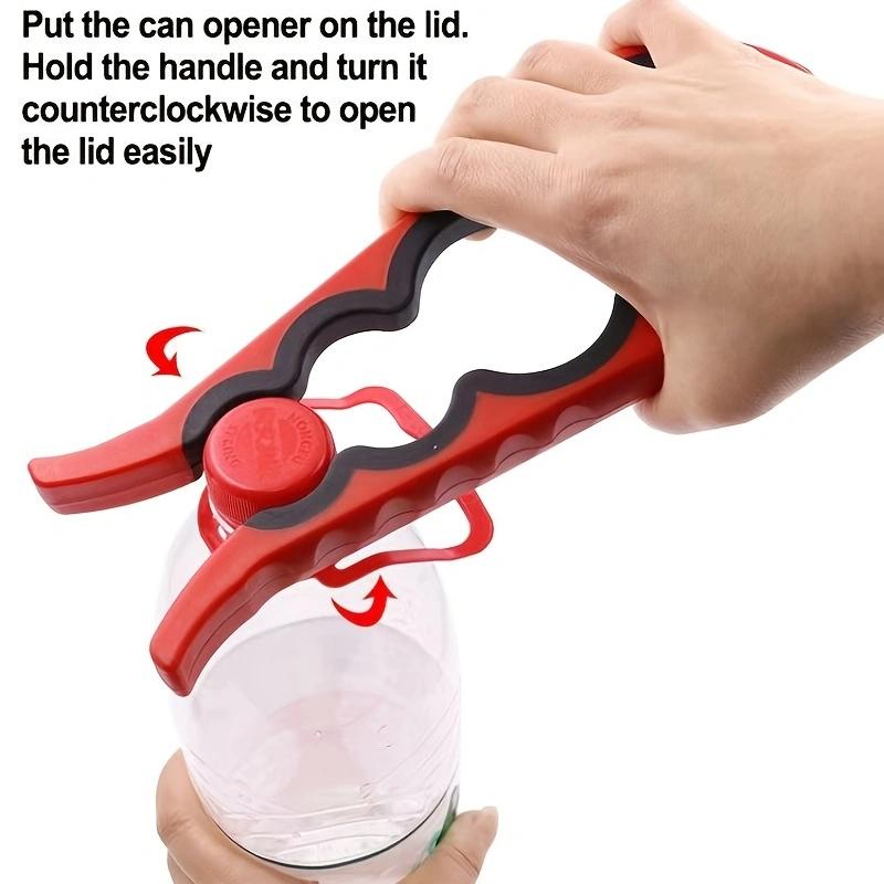Four in one bottle opener, can opener, anti slip bottle cap twisting tool