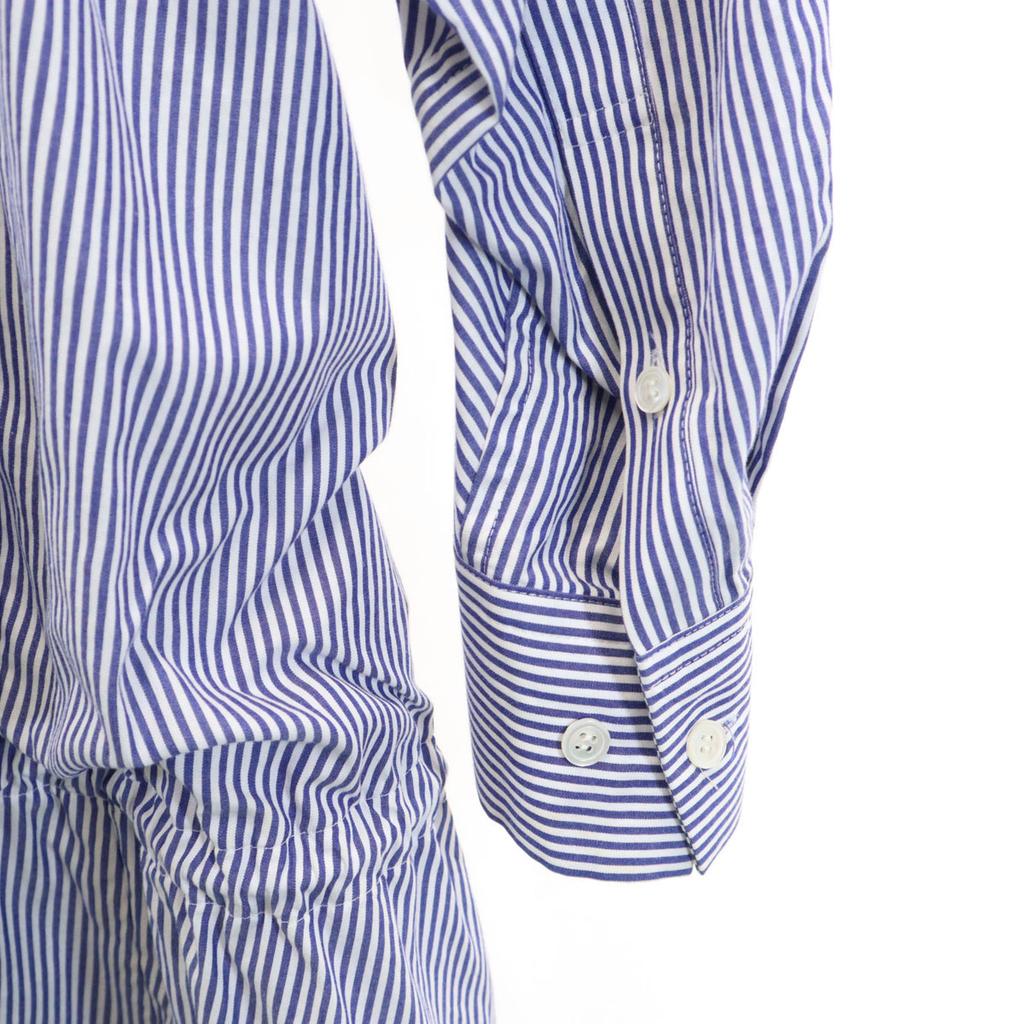 Sacai made in Japan Striped Pattern Long sleeve Shirt switching one piece Women Used