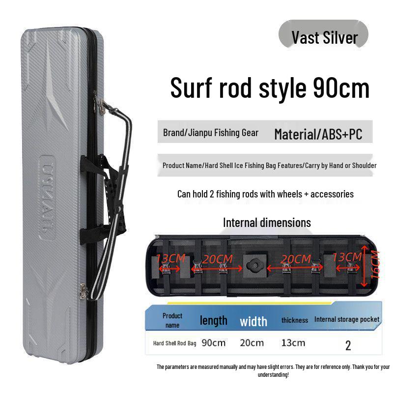 Fish Rod Bag for Raft, Lure, and Sea Fishing - No Disassembly Required, Fits Reel Line Groups, Multiple Models, Winter-Ready Storage.