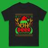 Oh Deer Christmas Mens T Shirt Womens Tops Tees Deer Antlers Top