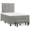 VidaXL Divan Bed and Mattress Light Grey 120x200cm Velvet - Model 3137833