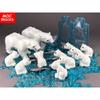 MOC Bricks Ice Sea Animals White Bear Transparent blue Arctic Frozen Building Blocks Assembled Accessories Children's Toys