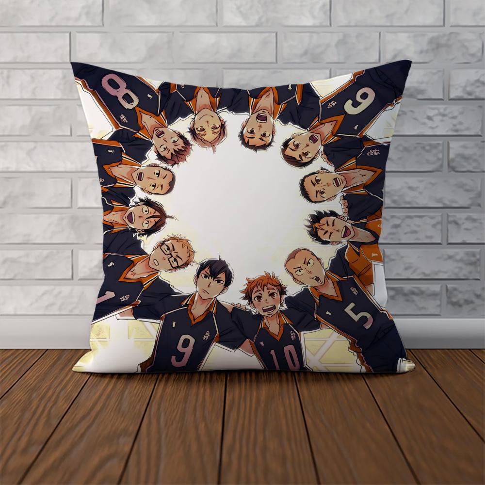 Anime HHaikyu Pillow Case For Car Sofa Decorative Home Doublesided Print Plush Square Throw Pillow Cushion Cover