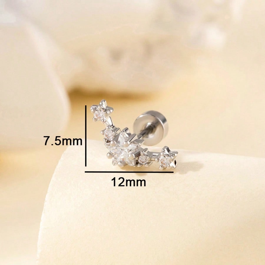 Five Pointed Star Curved fashion Earrings Niche High-end Earrings Earrings minimalist Titanium Steel earrings  Jewelry