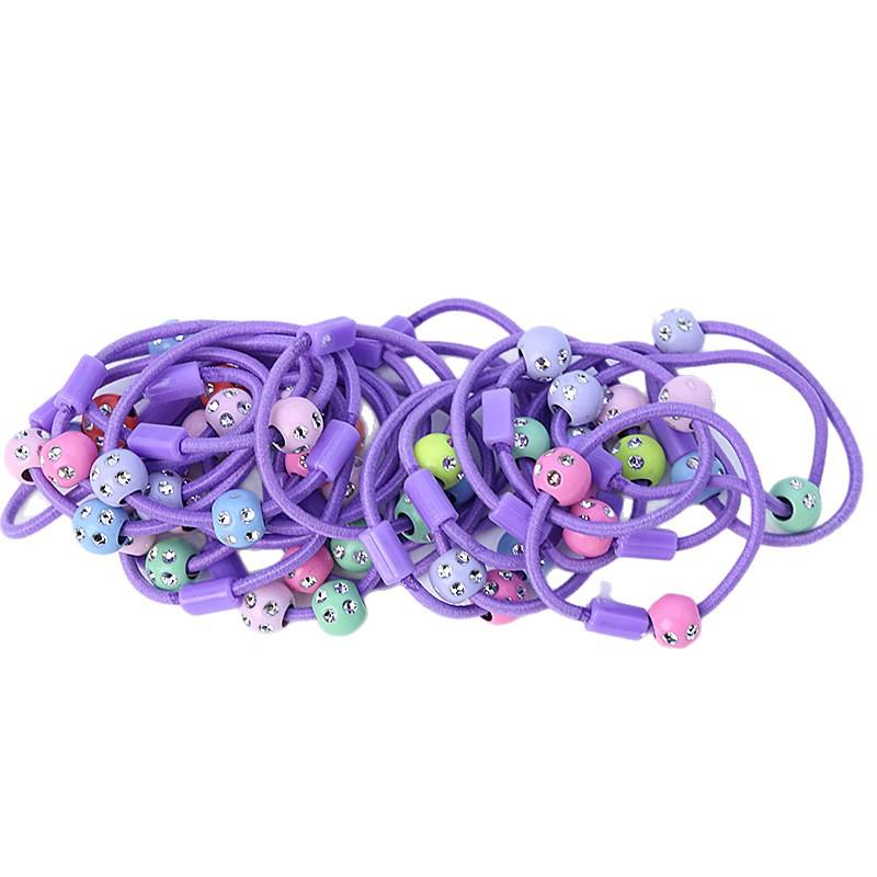 Bunte Doppelkugel Elastische DIY Haargummis Schmuckzubehör