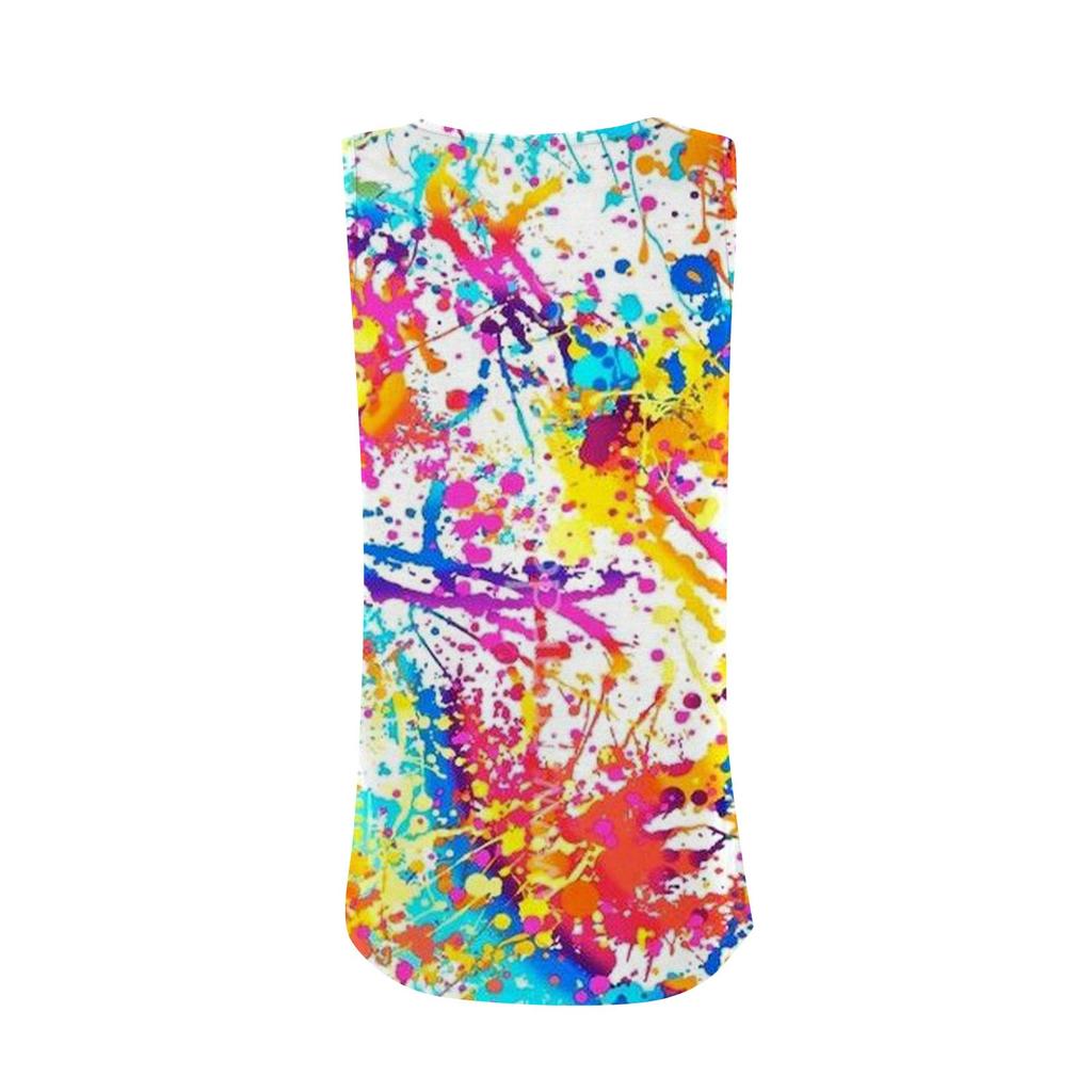 Women's Summer Sleeveless Sexy Tank Top Colorful Print