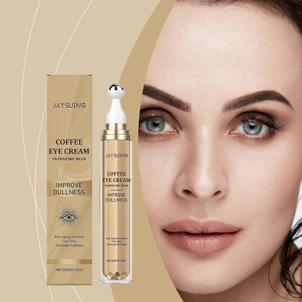 Limited time!!Jaysuing Caffeine Eye Cream Gentle Moisturizing Collagen And Elasticity Revitalizing Roller Eye Cream