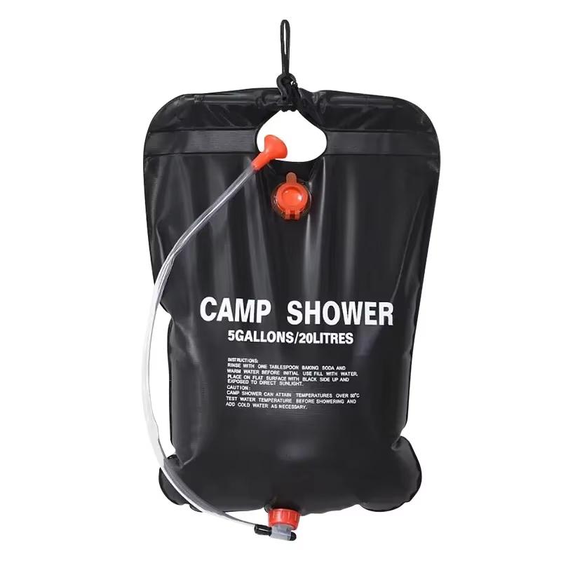 Outdoor Shower Bags 20 Foldable Solar Shower Bag Outdoor Bath Water Bag Camping Sun Compact Heated Water Shower Bags Scrubbi