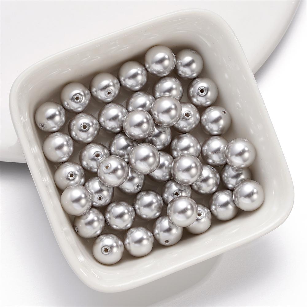 

3-12 мм Высокоблестящие Имитация Ракушки Хрустальные Стеклянные Бусины для Ручной Работы DIY Ожерелий и Подвесок 6mm, 10 pcs/pack, ~4g серый