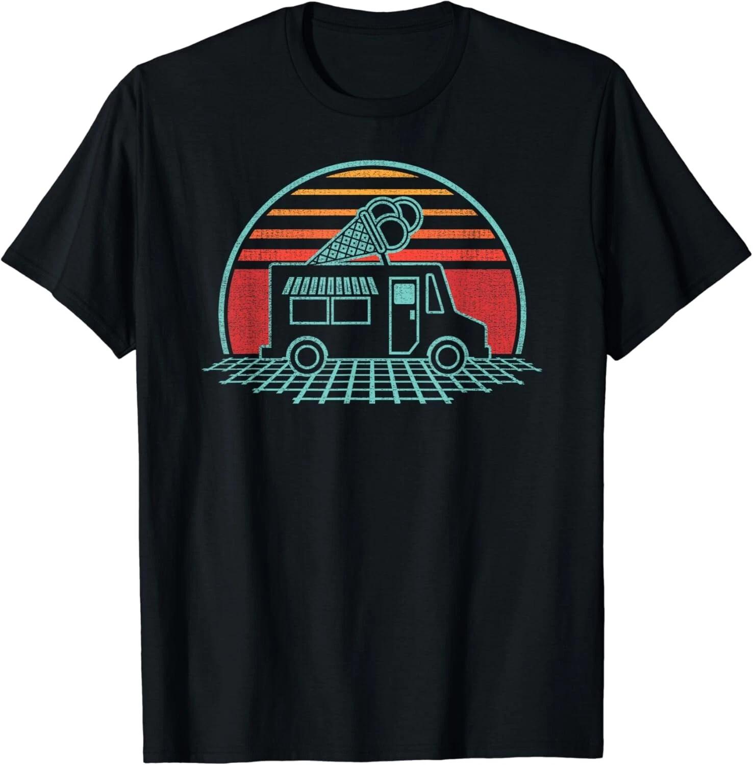 

Ice Cream Truck Retro Vintage 80s Style Gifts Gift Unisex T-Shirt M