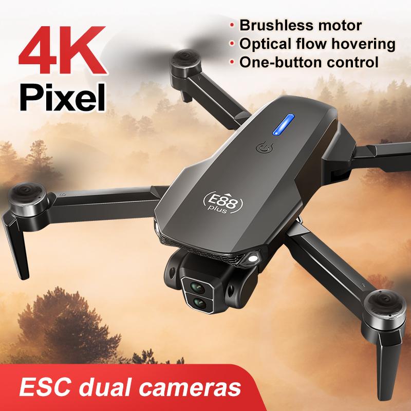 E88 Plus Drone Aerial Camera Flight Aerial Brushless Motor Optical Current Positioning Electrically Adjustable Camera Drone