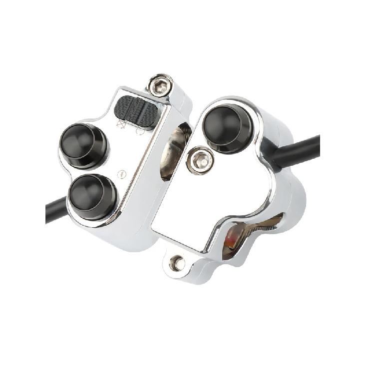 Motorcycle 7/8" 22mm Handlebar Control Switch For Harley Honda Kawasaki Suzuki Horn Turn Signal Start Switch Push Button Switch