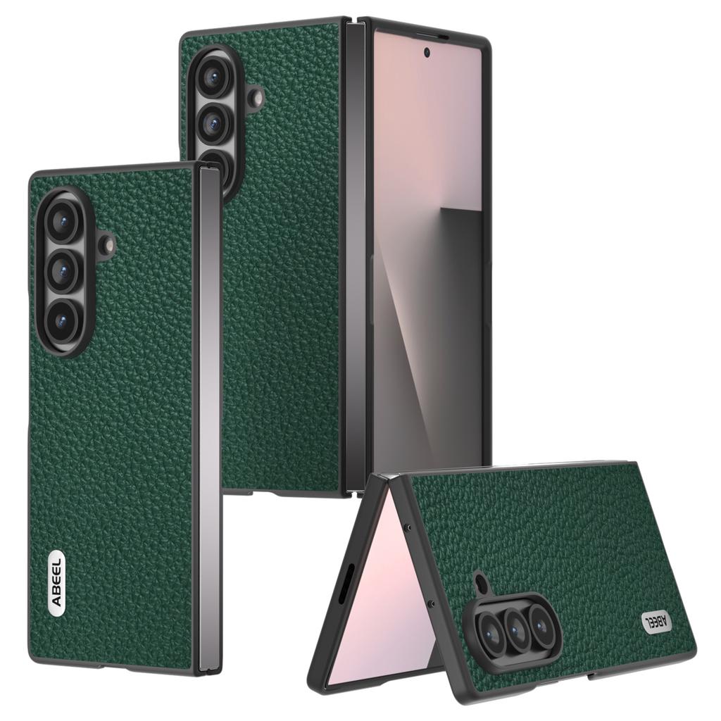 ABEEL Star Series For Samsung Galaxy Z Fold7 5G Case Genuine Cow Leather + PC Phone Cover