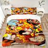 Custom Name One Piece Flame Warriors Print 3Pcs Bedding Set,Duvet Cover with 2 Bedro,Pillowcase Home Birthday Gift