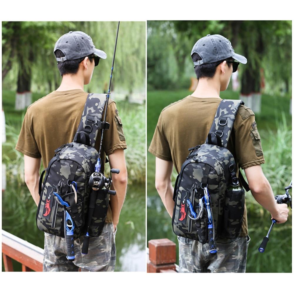 Large Carp Fishing Tackle Storage Bag Shoulder Waist Carryall Green Camo Outdoor