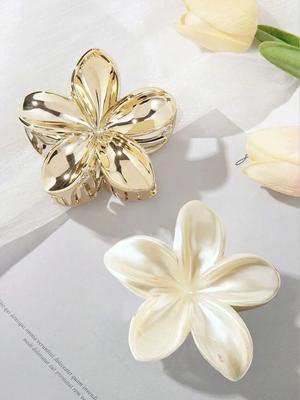High Quality Hairpins Fashion Simple Shiny Egg Flower Hair Claws For Women Girls Party Hair Accessories