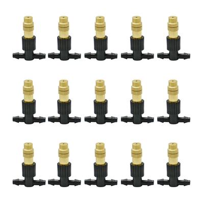 5-100 Stück Outdoor Nebelkühlungssystem Gartenbewässerung Bewässerung 1/4'' Messing Zerstäuberdüsen 4/7mm Schlauch Gartensprinklerkopf