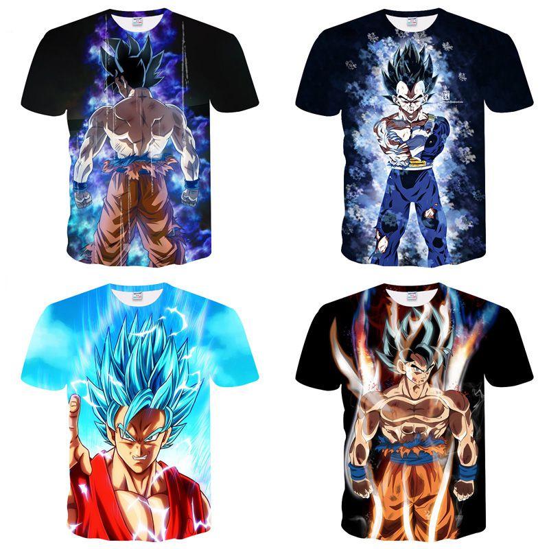 Exquisite 3d Print Dragon Ball Z Vegeta Goku Super Saiyan Casual Tee Anime Shirts