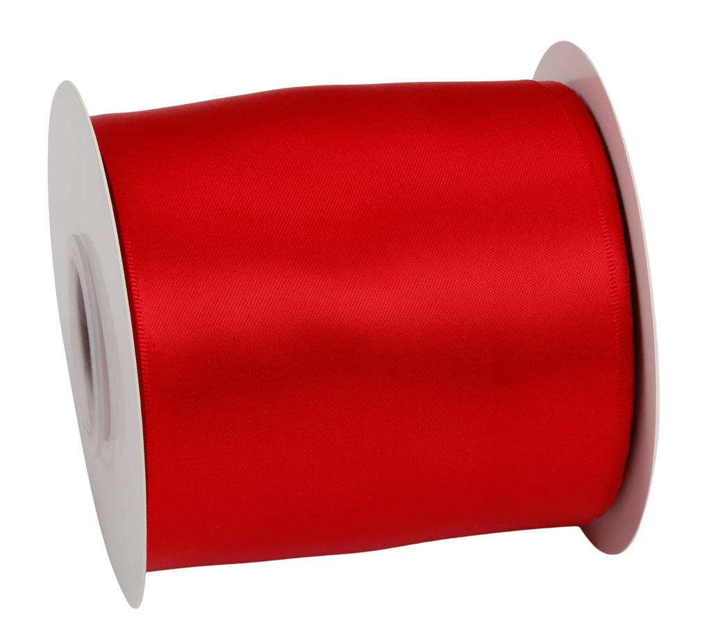Width Double Face Satin Ribbon 25 Yards Ribbon Set for Party Wedding and Crafts [Ribbonilux] 10.16cm (250-Red), Decoration, Sewing,