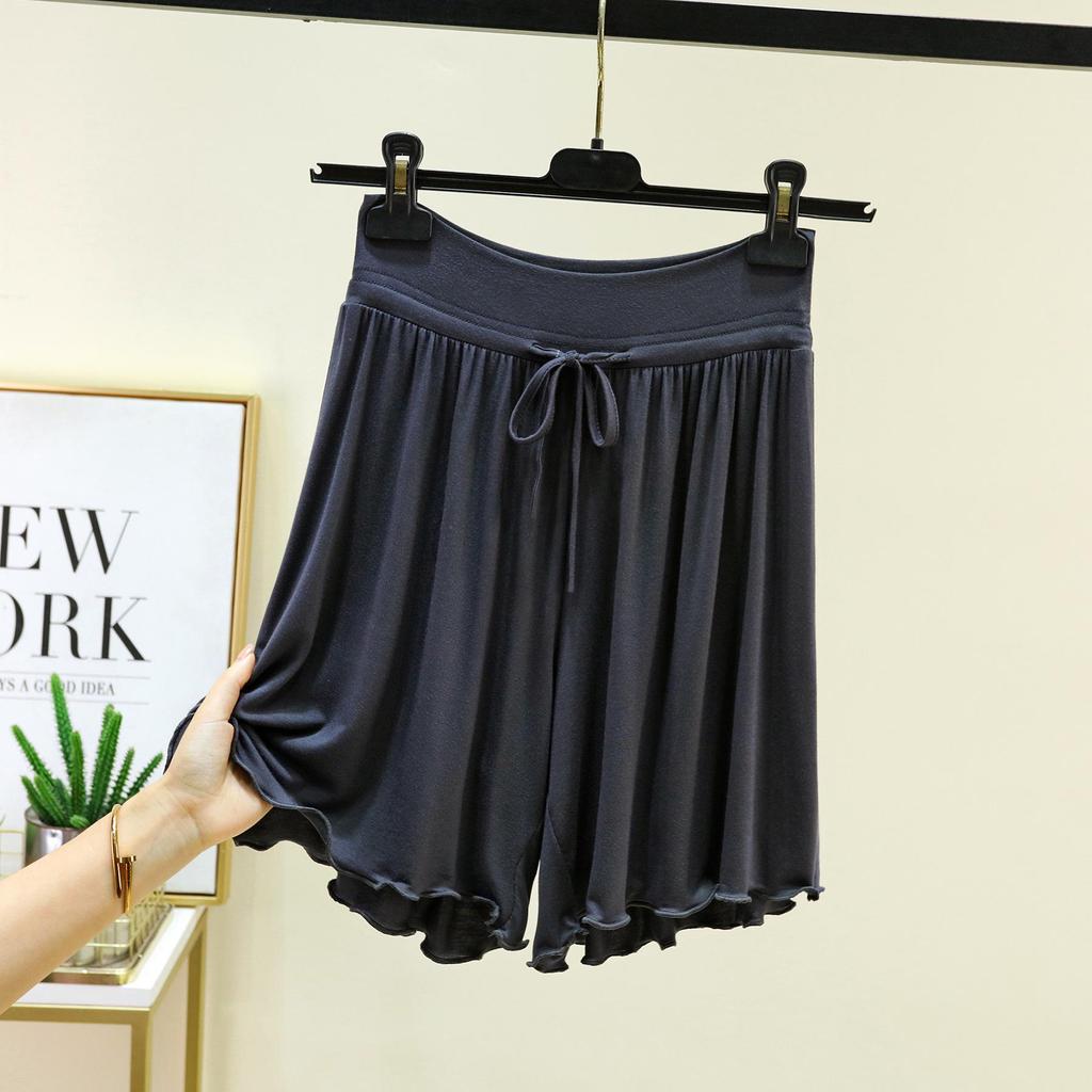 Women's Modal High-Waisted Lace-Up Summer Pajama Shorts